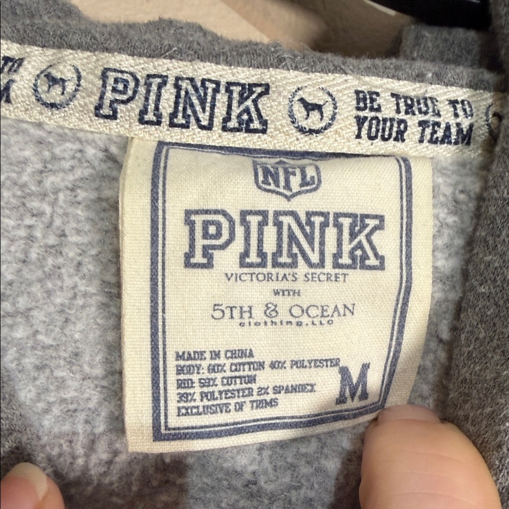 PINK Victoria's Secret Gray Steelers nfl hoodie - Picture 3 of 6